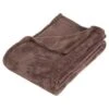 Plaid Microfibre - 125 X 150 Cm - Taupe