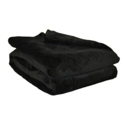 Plaid Microflanelle - 130x170cm - Noir - Boite Cadeau