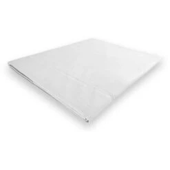 SOLEIL D'OCRE Drap Plat Camille - Coton Percale - 240 X 300 Cm - Blanc