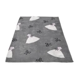 SOLEIL D' OCRE Plaid Polaire Microfibre Anais - 110 X 160 Cm - Gris Anthracite