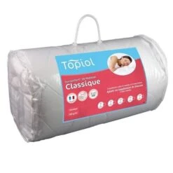 Sur-matelas 140x190 - Fibre Creuse Siliconnée 500 Gr/m² - Fabrication Française - TOPIOL By DODO