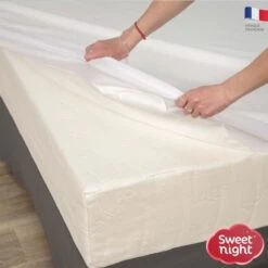 SWEET NIGHT Protege Matelas Imperméable Et Anti Acariens - 70 X 200 Cm - Blanc -Literie Magasin sweet night protege matelas impermeable et anti acariens 70 x 200 cm blanc 3377720105245 730961