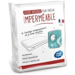 SWEET NIGHT Rénove Matelas Imperméable - 160 X 200 Cm - Blanc