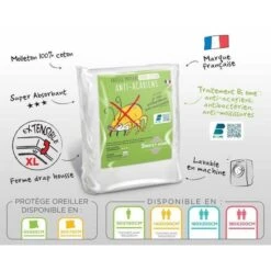 SWEETHOME Protege-matelas 100% Coton - Anti-acariens - 180x200 Cm -Literie Magasin sweethome protege matelas 100 coton anti acariens 180x200 cm 3377720104194 513663