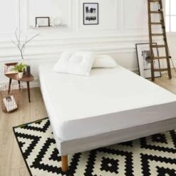 SWEETNIGHT Protege-matelas PREMIUM NIKOS 160x200 Cm - Blanc