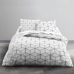 TODAY Parure De Lit Coton 2 Personnes - 240x260 Cm - Imprimé Blanc Raphael