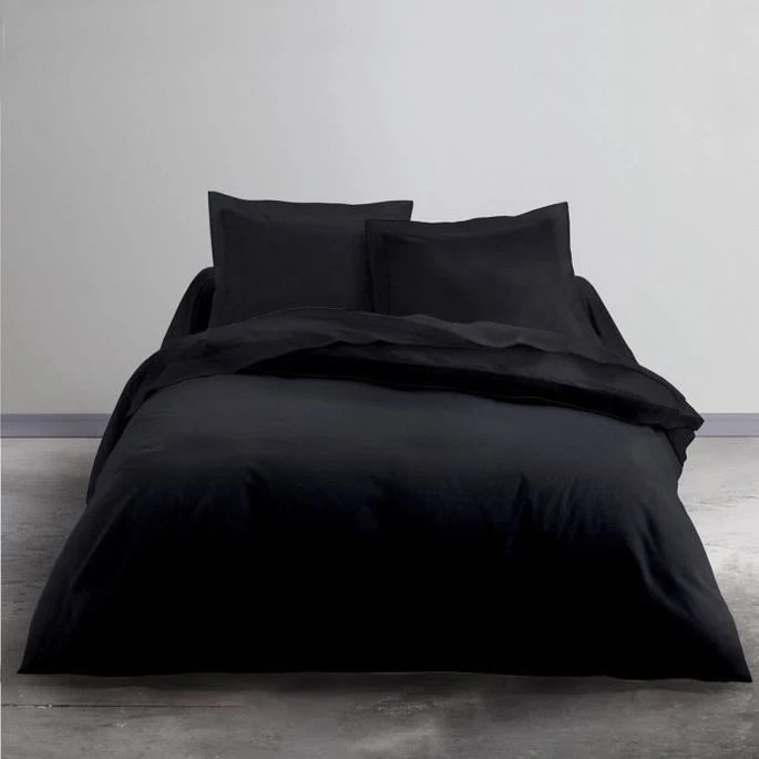 TODAY Parure De Lit Coton Sacha - 2 Personnes - 220 X 240 Cm - Uni Noir 1 TODAY Parure De Lit Coton Sacha - 2 Personnes - 220 X 240 Cm - Uni Noir