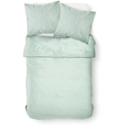 TODAY Parure De Lit Scandi - 1 Housse De Couette 140 X 200 Cm + 1 Taie D'Oreiller 63 X 63 Cm - 100% Coton 57 Fils - Vert