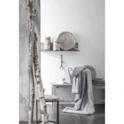 TODAY Plaid 100% Polyester FLAKES Au Coin Du Feu 125x150cm - Gris