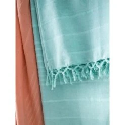 TODAY Plaid Hippie Chic Ahna - 125x150 Cm - Orange Papaye -Literie Magasin today plaid hippie chic ahna 125x150 cm orange papaye 3574641003456 426405